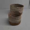 Baskets, Set of 2 for Home, Office, Dorm Room, Living Room, Bedroom, Bathroom, Nursery Storage and Organization (GRAY)14x14/9x9 inch