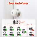 Mom's Choice Gold Awards Winner - EUDEMON 4 Pack Baby Safety Door Knob Covers Door Knob Locks(not Suit for All Door knobs)