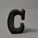 OYCBUZO Golden Black Led Marquee Letter - Industrial, Vintage Style Light Up Alphabet Letter Sign for Cafe Wedding Birthday Party Christmas Lamp Home Bar Initials Decor - C