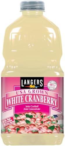 Langers White Cranberry Juice Cocktail, 64 Fl Oz (Pack of 8) EXP DEC 25/26