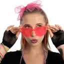 Spooktacular Creations 9 Pcs 80s Costume Accessories Set with Tutu Skirt Headband Glasses Necklace Leg Warmers & Other Accessories for Halloween Cosplay Party