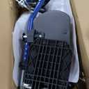 Drive Medical Blue Streak Lightweight Foldable Wheelchair - Enhanced Mobility Support - Durable Construction - Padded Comfort - Swing-Away Leg Rests - Desk Arms - Blue/Black - 20 Inch Seat