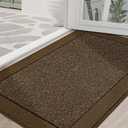 BEQHAUSE Indoor Door Mat 36" x 60", Dirt Trapper Door Mats Non-Slip Entryway Rugs Washable, Resist Dirt Absorbent Welcome Mat, Low Profile Floor Mats for Front Back Door and Entryway, Brown