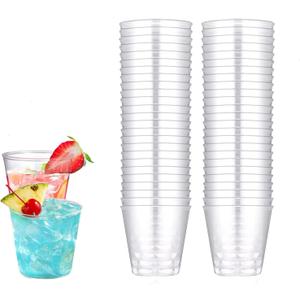 TuTuYa 50 Pack Shot Cups, 1.7oz/50ml Hard Thick Plastic Shot Glasses, Clear Reusable Shot Glasses Fit for Birthday, Wedding, Festival, Party