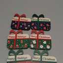 Cinnvoice 6 Pcs Christmas Gift Card Holders Gift Box Shaped Wooden Money Holders Money and Shopping Card Sleeves Cash Sleeves Winter Holiday Decor