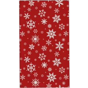 Hand Towel Christmas Red Snowflake Xmas Face Washcloth Fingertip Bath Towels 27.5 x 15.7 Inch Microfiber Quick Dry Soft Absorbent Luxury Kitchen Dish Cloth for Bathroom Beach Gym Hotel Salon Spa Sport (A091)