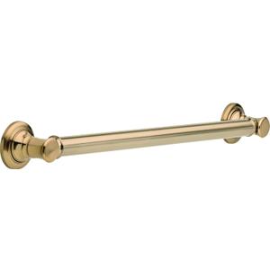 Delta Traditional (1-Pack) 24" Shower Grab Bar ADA Compliant Champagne Bronze 450 lb Capacity Bathroom Safety Handle for Shower, Bathtub | Wall Mounted Balance Assist, Handicap Grip Bar 41624-CZ