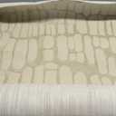 Nuloom Belen Cream, 2'8" x 8', Abstract, Recycled Polyester, Soft and Smooth, High Traffic, Stain Resistant, Easy Clean, Durable Washable Runner for Bedroom, Living Room, Dining, Foyer