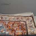 Beglad Washable Area Rugs 5x7, Low Pile Soft Vitnage Distressed Rug for Bedroom, Living Room, Dining Room, Non-Slip, Low Pile, Rust Brown