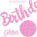Pool Birthday Party Banners 2Pcs Swimming Pool Party Cutout Banners Glitter Pink Hawaii Pool Party Garlands Baby Shower Decorations Hello Summer Pool Supplies for Girls