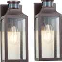 GOLDHILL Bronze Motion Sensor Outdoor Wall Light Fixture 2 Pack, Exterior Wall Lantern with E26 Base Socket, Outdoor Lights for House, Garage, Doorway, Porch