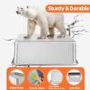 5 x Stainless Steel Litter Box, Metal Cat Litter Box with High Sided for Medium and Small Cats, Kitty Litter Boxes, Non-Stick, Easy to Clean, Sturdy and Durable Cat Toilet (17.52" L x 13.6" W x 6" H)