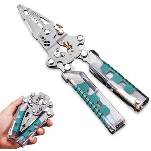 2026 Electrical Pliers, 23 In 1 Foldable ire Stripper Tool with Voltage Test & Dual Alarms, Multifunctional Wire Cutters & Stylus Screwdriver for Cutting & Pulling Cable, HVAC, Car Repair Tool