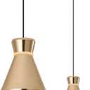 Mini Gold Pendant Lights Kitchen Island 1 Pack Dimmable Modern LED Pendant Light Small Pendant Lights for Bedroom Kitchen Pendant Lighting Over Sink