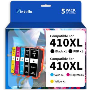 Remanufactured Ink Cartridge Replacement for Epson 410 410XL T410 T410XL Ink Cartridges Combo Pack for Expression XP-530 XP-630 XP-635 XP-640 XP-830 XP-7100 Printer (5 Pack)