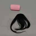 AISI QUEENS Real Human Hair Extensions - Wispy Bangs with Temples, Flat Bangs Clip for Daily Wear (Natural Color)