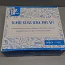 HHMJSM 6 Pcs Glass Jar with Bamboo Lid and Spoon - 17 oz Large Sugar Container with 148 Kitchen Pantry Spice Jar Labels Preprinted - Glass Containers with Wooden Lids Hold Coffee, Tea, Candy