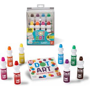 Chuckle & Roar - Dot Art Activity Kit - Mess free washable markers for preschoolers - Activity coloring book for kids ages 3 and up - Arts and crafts kit from Buffalo Games