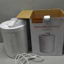 3L Stainless Steel Humidifier for Bedroom, Warm Mist Humidifiers Easy Clean, Steam Humidifier for Living Room, Whisper-Quiet and Filterless, with Sleep Mode and Timer, Auto-off Setting