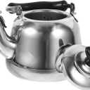 SOLUSTRE Stainless Steel Whistling Tea Kettle for Stovetop 1L Compact Boiling Kettle with Handle Easy Storage Wide Mouth Lid for Quick Cleaning Home Kitchen