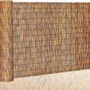 Barydat 1 Pcs 6 x 16.4 ft Reed Fence Roll, 85% Shade Bamboo Privacy Screen, Natural Decorative Reed Fencing for Outdoor Garden Backyard Patio Balcony