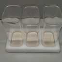 56oz Rectangle Airtight Glass Storage Containers with Bamboo Lids (Set of 3), Square Food Storage Jar, Pantry Organizers for Oats, Cereal, Pasta and Coffee beans (with Black Lable)