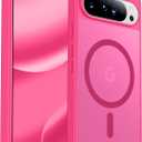 SPIDERCASE Magnetic for Google Pixel 10 Pro XL Case, Military Grade Drop Protection Slim Translucent Matte Shockproof Anti-Fingerprint Phone Case for Pixel 10 Pro XL,Hot Pink