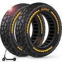 BANGTING 2PCS 60/70-6.5 Scooter Tire Tubeless, 10x2.5 inch Front or Rear Replacement Solid Tires, 10x2.5-6.5 Rubber Tire for Segway Max G30/G30D/G30E/G30E/G30LP/G30D II (Yellow)