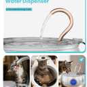 Tomxcute Cat Water Fountain - 4.0L/135oz Gooseneck Copper Stainless Steel Cat Water Fountains for Cats Indoor - Kitty Cat Fountains for Drinking Spout - Comes with 3 Replacement Filters