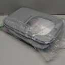 Rice Storage Container, Collapsible Airtight Food Storage Containers with Clear Lid and Wheels, Rice Dispenser with Scoop for Flour Cereal Pasta Grain, Cat Pet Bird Dog Food Storage Container