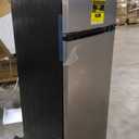 BLACK+DECKER 10 Cu. Ft. Top Mount Refrigerator with Freezer, 2 Door Fridge with Top Freezer and Mechanical Temperature Control, For Homes and Apartments, BDA10LAS, Stainless Steel Look