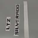 2019-2025 2pack OEM Nameplate with LTZ Emblem 3D Letters Badge Replacement for Silverado 1500 2500HD 3500HD 86539786 (Glossy Redline)