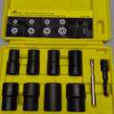 Topec Bolt Extractor Set, 10 Piece Lug Nut Remover Socket Tool, 1/2" Drive Impact Wheel Lock Removal Kit for Removing Damaged, Dead, Rusted, Rounded-Off Bolts, Lug Nuts & Screws