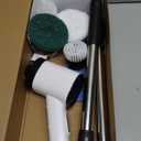 Electric Spin Scrubber - Electric Scrubber for Cleaning with 7 Replaceable Heads - Full-Body Waterproof Tub Scrubber with Long Handle - Electric Brush Cleaner for Bathroom