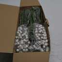 12 Pack Artificial Norfolk Pine Branches 17.7" Christmas Artificial Pine Stems with White Berry Stems Fake Pine Needles Picks for Vase DIY Crafts Garland Wreath Xmas Indoor Home Decor