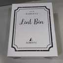 SUBEKYU Magnetic Lint Bin for Laundry Room, Wall Mounted Metal Lint Box Holder Trash Can with Lid for Dryer,Lint Basket for Laundry Room Organization,White