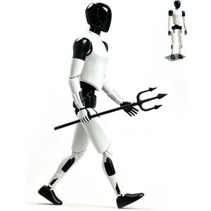 Articulated Humanoid Robot Action Figure Toy, Pre-Assembled T13, 16 Movable Joints, Popcorn Robot Model, Desktop & Car Decoration Ornament, Trendy Toy, Birthday Gift