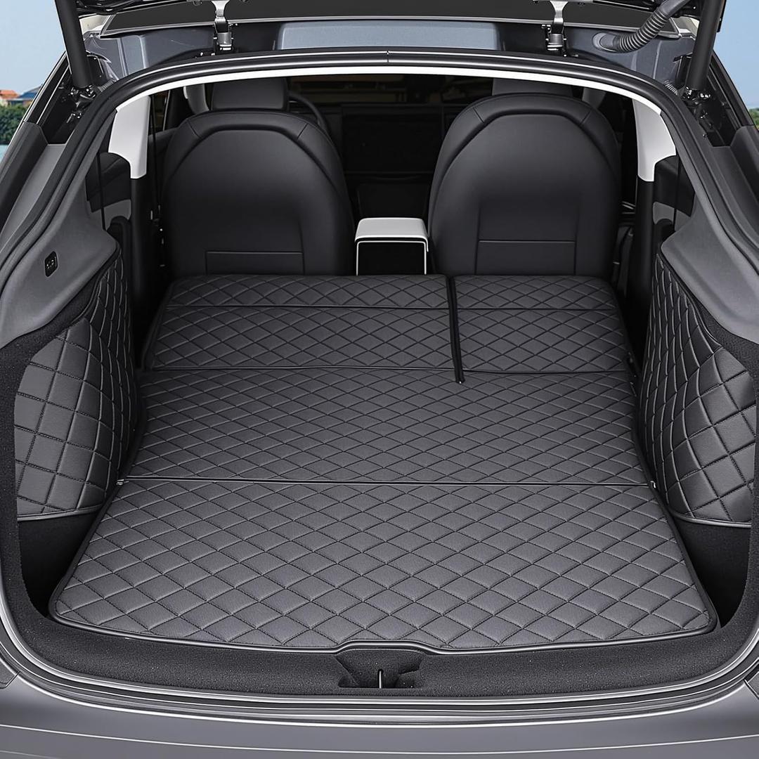 Topfit for Tesla Model Y Trunk Mats Cargo Liner Waterproof Dog Car Seat Covers Protector All-Weather Trunk Floor Mat for Tesla Model Y Juniper Accessories 2025-2026