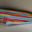 Shappy 24 Pieces 15.7 Feet Colorful Pennant Flags Banner Imitated Burlap Bunting Banner Pastel Fabric Triangle Flag for Classroom Carnival Birthday Wedding Party and Festival Decoration(Soft Colors)