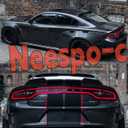 Rear Window Spoiler Roof Wing Fit for Dodge Charger SRT Hellcat/GT/RT/SE/SXT/Scat Pack/Daytona 392 2015-2023 Matte Black V-Style Top Visor Lip Exterior Accessories