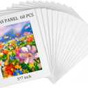 60 Pcs Canvases for Painting 5 x 7 Inch Stretched White Blank Cotton Canvas Panel Boards Bulk Flat Canvas Boards for Acrylic Oil Tempera Metallic Neon Painting Crafts