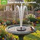AISITIN Solar Water Fountain, 1.4W Solar Bird Bath Fountains with 6 Nozzle, New Upgrade Floating Solar Fountain Pump for Bird Bath, Outdoor, Garden, Pond, Fish Tank, Small Pool