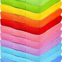 Gerrii 12 Pieces Classroom Floor Cushions with Handles Flexible Floor Seating Cushions Pillows School Chairs in Home School Classroom Kindergarten Daycare Nursery(Rainbow Color,Square), 15 x 15 inches