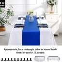 SiinvdaBZX 12 Pcs Royal Blue Satin Table Runner 12 x 108 inches Long, Bright Smooth Satin Wedding Table Runner Decorations for Birthday Parties, Buffet, Banquets, Graduations, Engagements