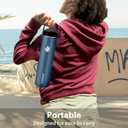 Insulated Water Bottle 32 oz with Straw, Stainless Steel Wide Mouth Water Bottle, Double Wall Vacuum Leak Proof with Straw Lid & Spout Lid for Sports or Office, Keep Cold or Hot Up to 24 Hrs