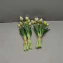 Artificial Flowers 20pcs Fake Tulips Real Touch, Faux Latex Tulips Flowers with Gift Box Soft Faux Tulips Bouquets Arrangements for Party Wedding Home Room Decoration(White)