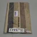 2 Pieces Decorative Classic Retro Stripe Throw Pillow Cover Soft Faux Linen Modern Farmhouse Lumbar Cushion Case for Sofa Bedroom Car 12 x 18 Inch Black Brown Mixed