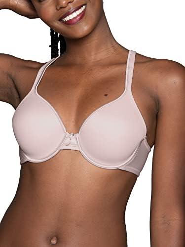 Vanity Fair Women's Bra with 2-Way Convertible Straps, Body Caress Full Coverage, Lightly Lined Cups up to DD Size 38D (Quartz)