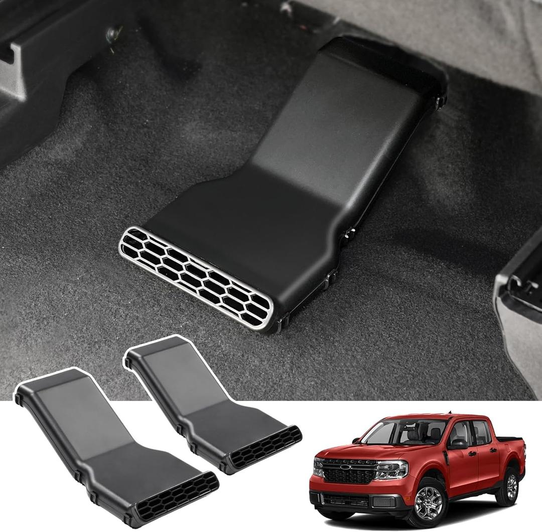 Mabett Under Seat Vent Deflectors for Ford Maverick 2022-2025 Accessories, Rear Air Conditioning Vent Directional Accessories for Passenger Occupant (2 PCS)