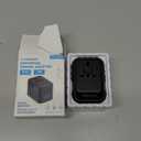 Universal Travel Adapter, International Travel Plug Adapter with 2 USB-C(PD 20W) ＆ 1 USB-A Ports, All in One Portable Adaptor, for USA, UK, EU, AU ＆ 224+ Countries (Black) US